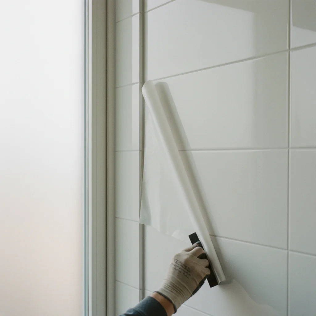 Quelle épaisseur de film adhésif pour une salle de bain