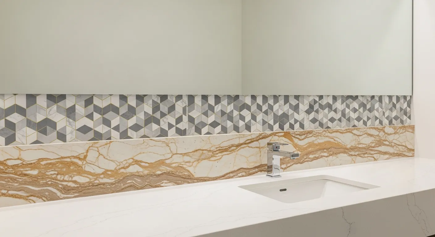 Crédence adhésive salle de bain